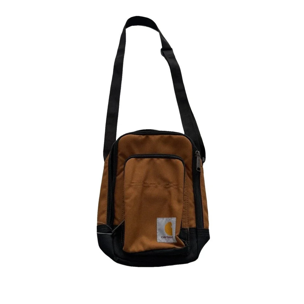 Carhartt Crossbody Zip Bag Small Brown/Black Adjustable Strap Sling